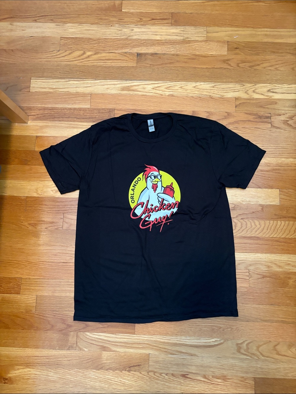 Orlando Chicken Guy Black Graphic Tee